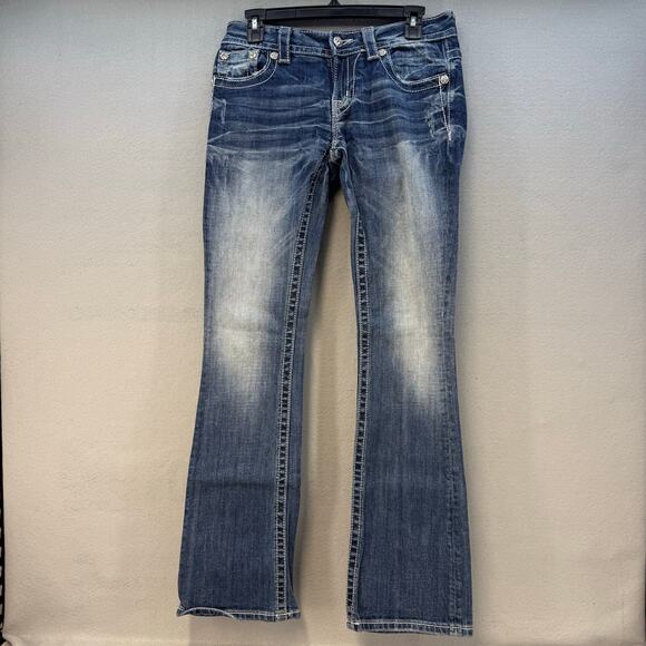 Miss Me Denim - Miss Me Jeans Women's 27x33 (4) Blue Signature Boot Tall Western Bling EUC